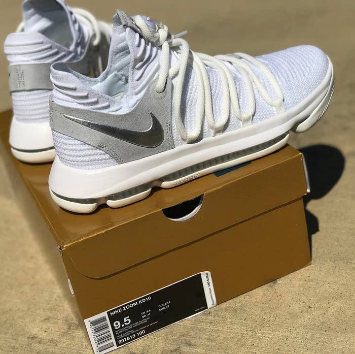 Nike KD 10 White Chrome Release Date Box 897815-100