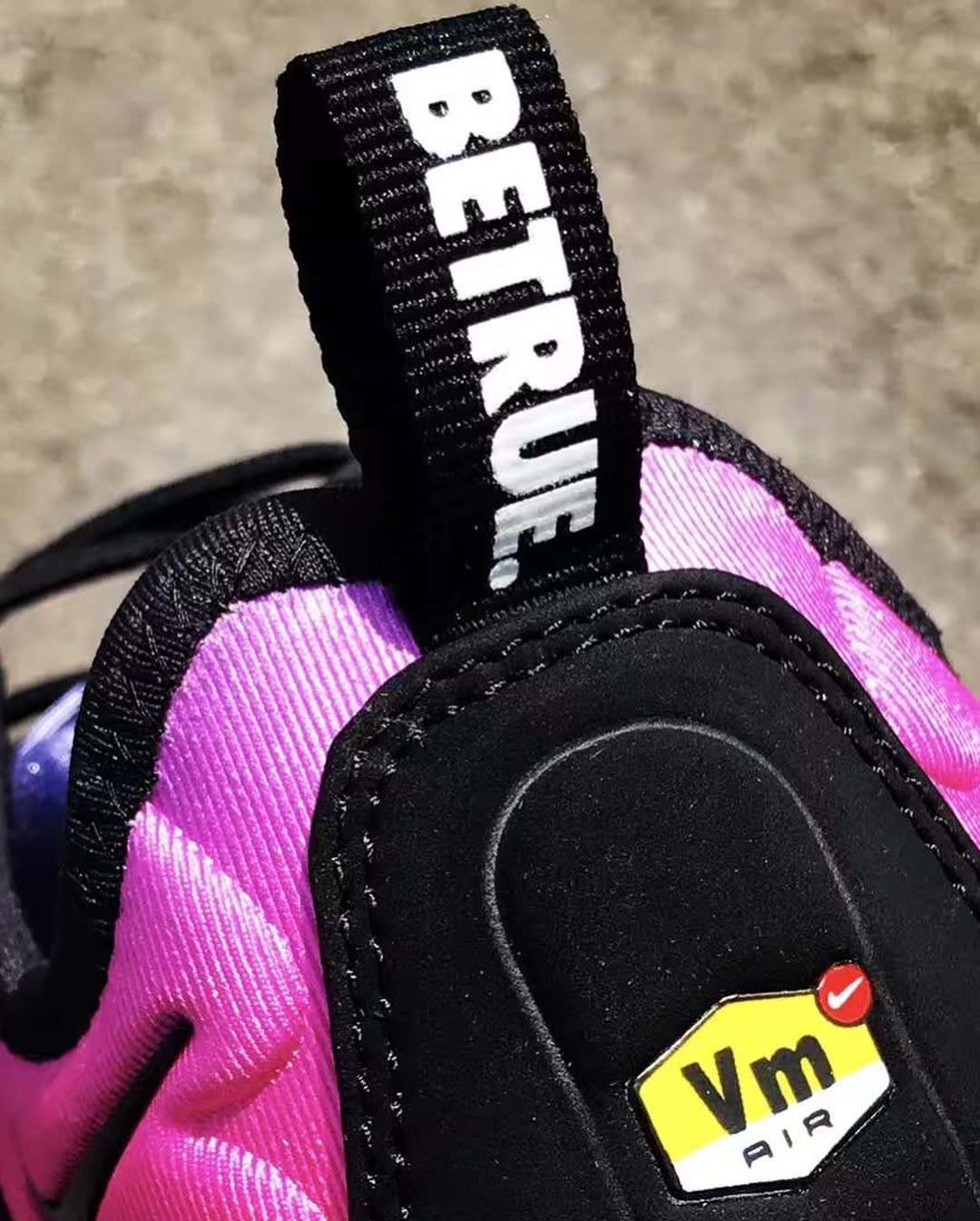 Nike Air VaporMax Plus &#x27;Be True&#x27; Purple Pulse/Pink Blast AR4791-500 (Heel)