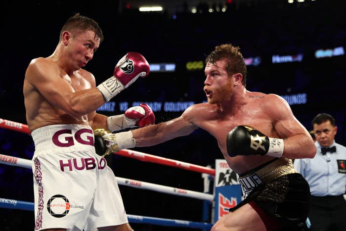 Canelo GGG First Fight Pic 2018 Getty