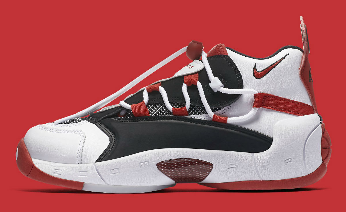 Nike Air Swoopes 2 II White Red Release Date 917592-100 Profile