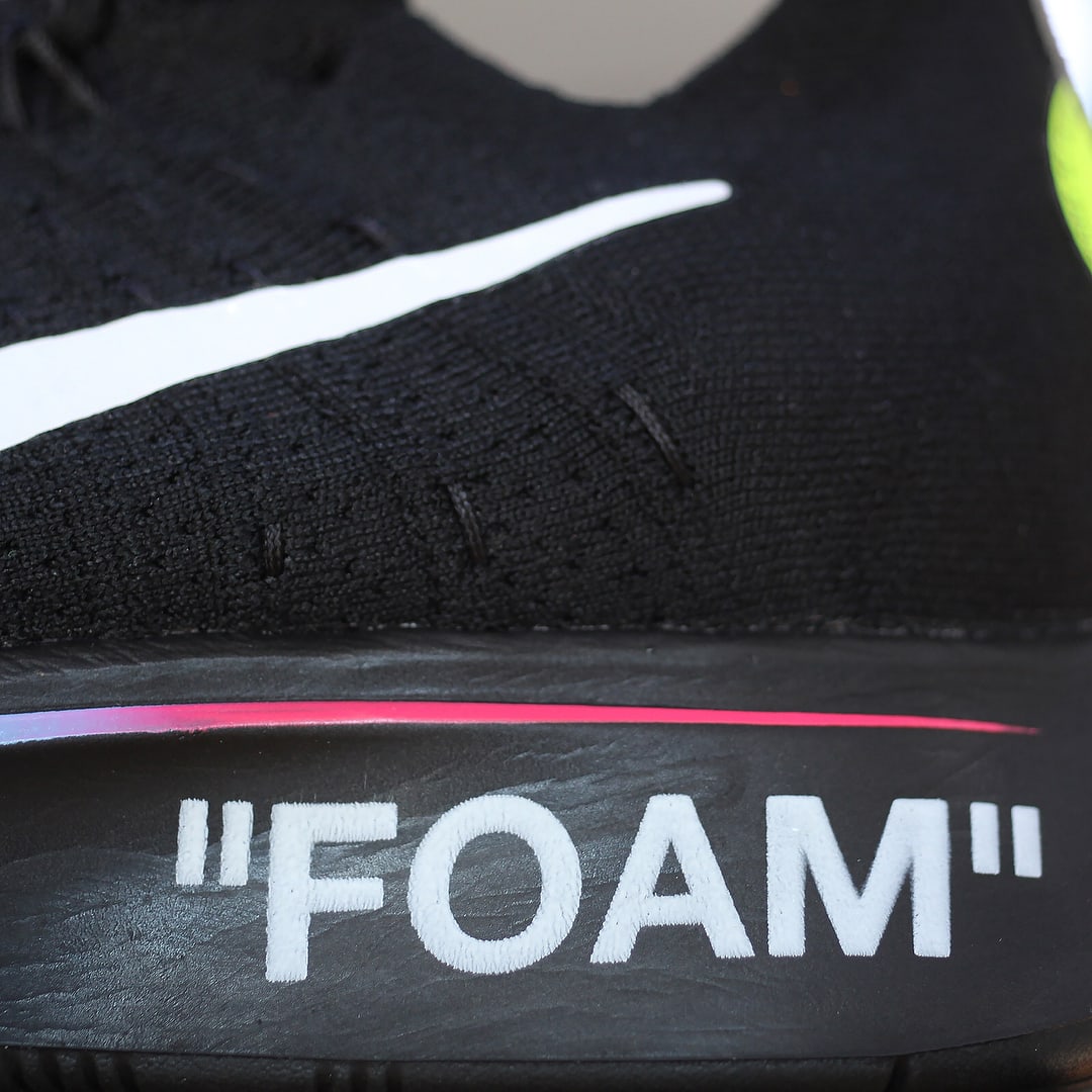 Off-White x Nike Zoom Fly Mercurial Flyknit Black Release Date AO2115-001 Midsole