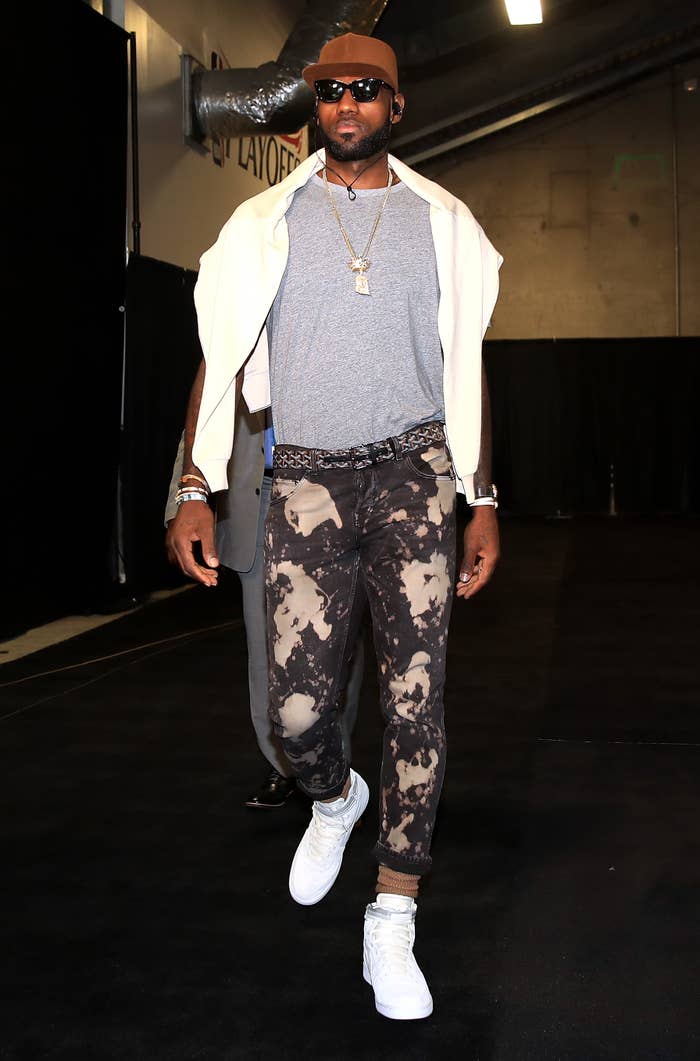 LeBron James wearing John Elliott Vandal sneakers