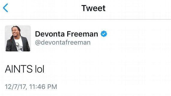 Devonta Freeman tweet.