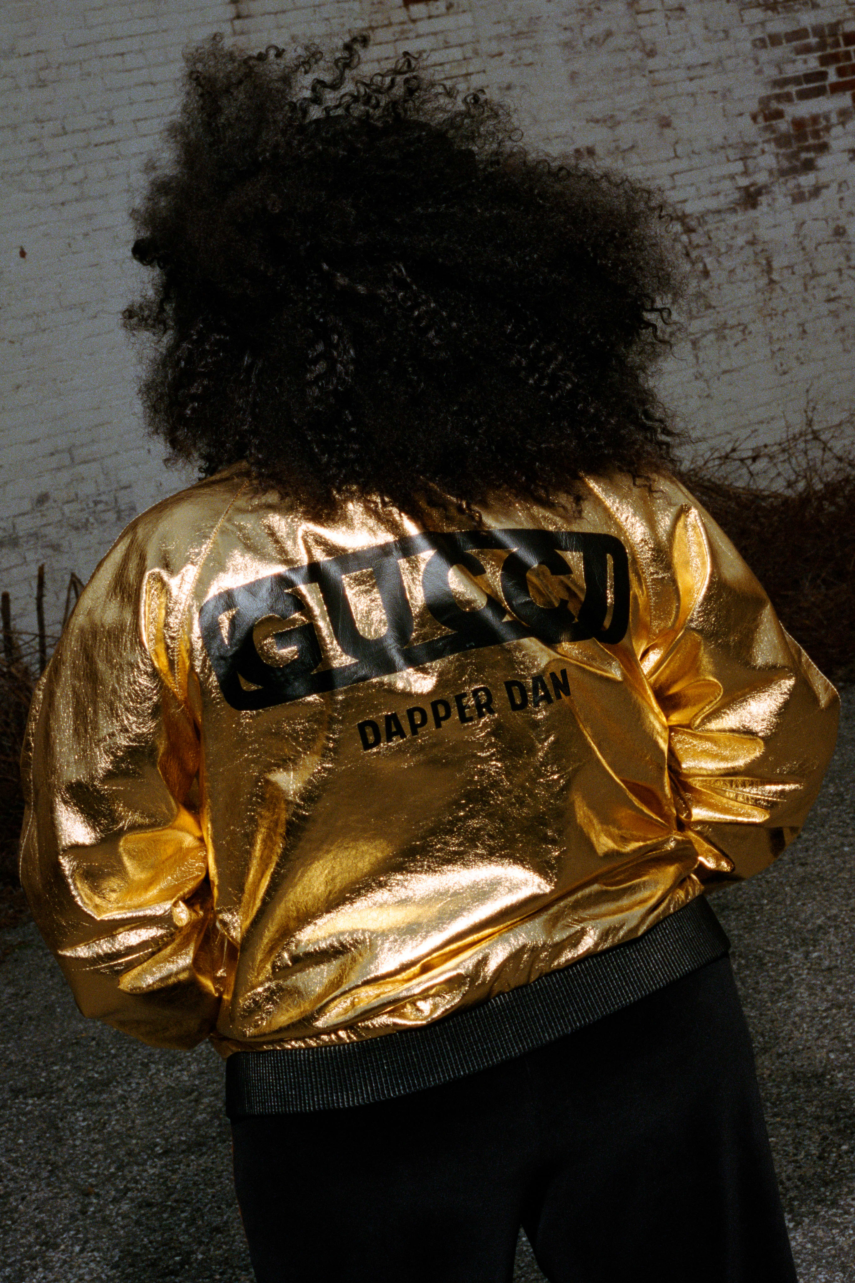 Gucci Dapper Dan Metallic Green Bomber Jacket