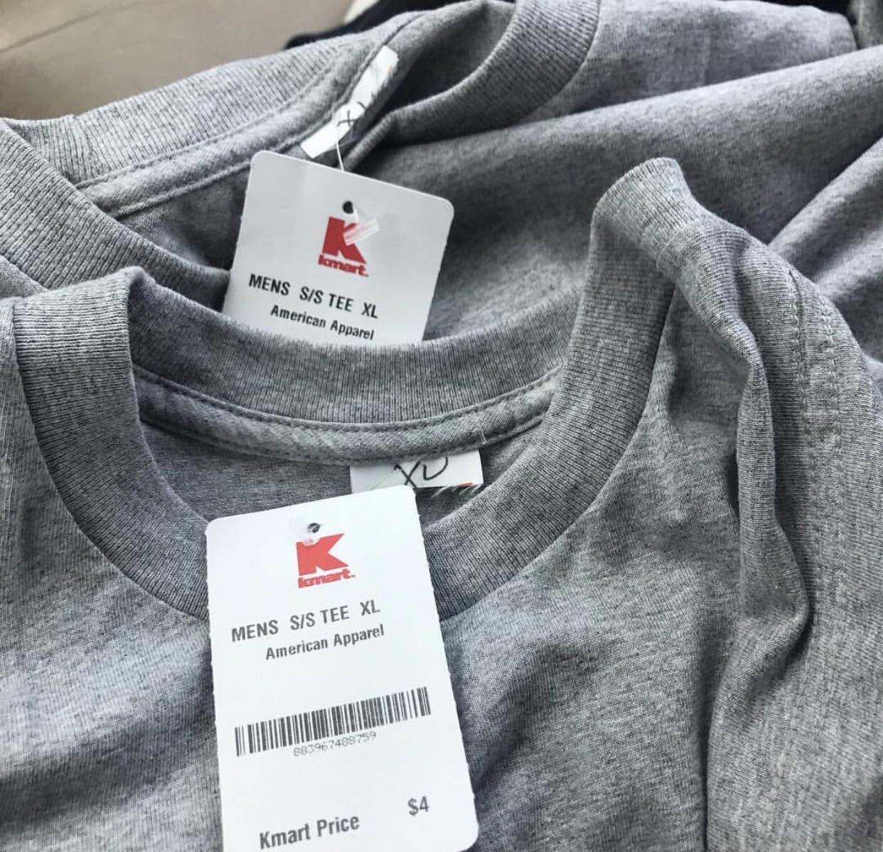 Blank Kmart Supreme Shirt with Cut off Tag.
