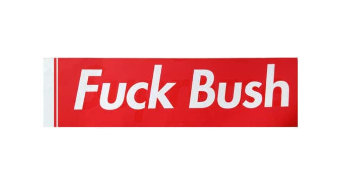 Supreme &quot;Fuck Bush&quot; sticker