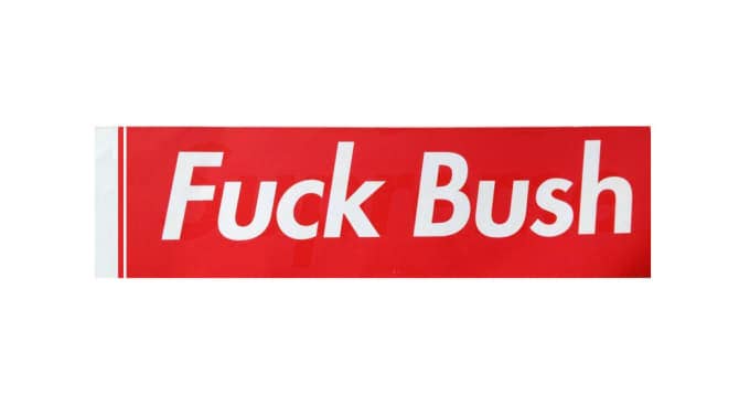 Supreme "Fuck Bush" sticker