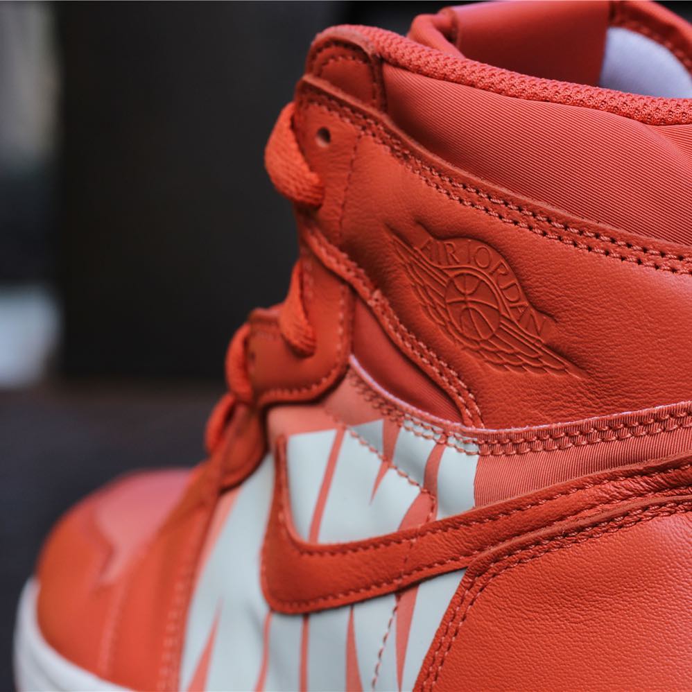 Air Jordan 1 Orange Nike Swoosh Release Date Collar