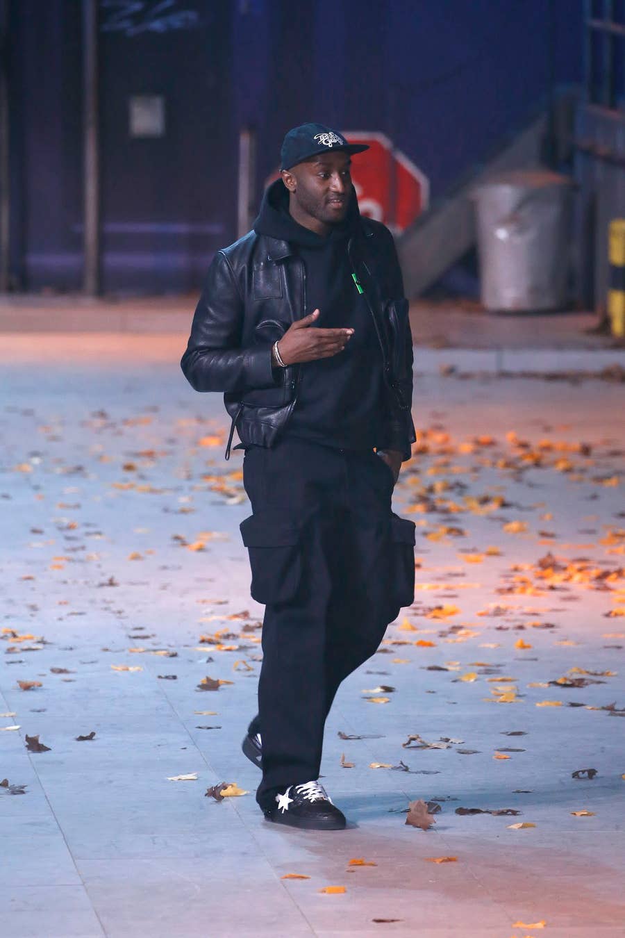 Virgil Abloh Wears Off-White x BAPE Sneaker On Louis Vuitton Runway