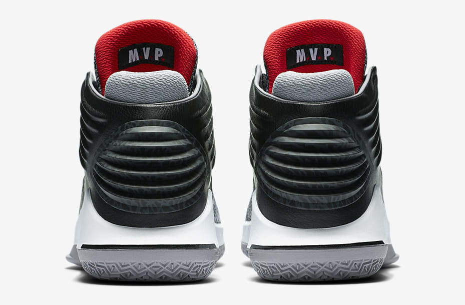 Air Jordan 32 MVP Black Cement AA1253-002 Heel
