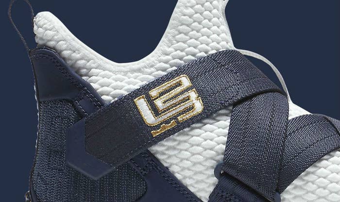 Nike LeBron Soldier 12 XII Witness Navy Release Date AO4055-100 Logo