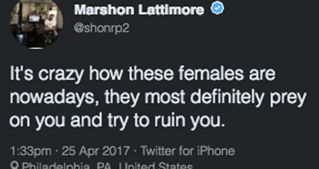 Ohio State cornerback Marshon Lattimore tweets about sexual assault incident.