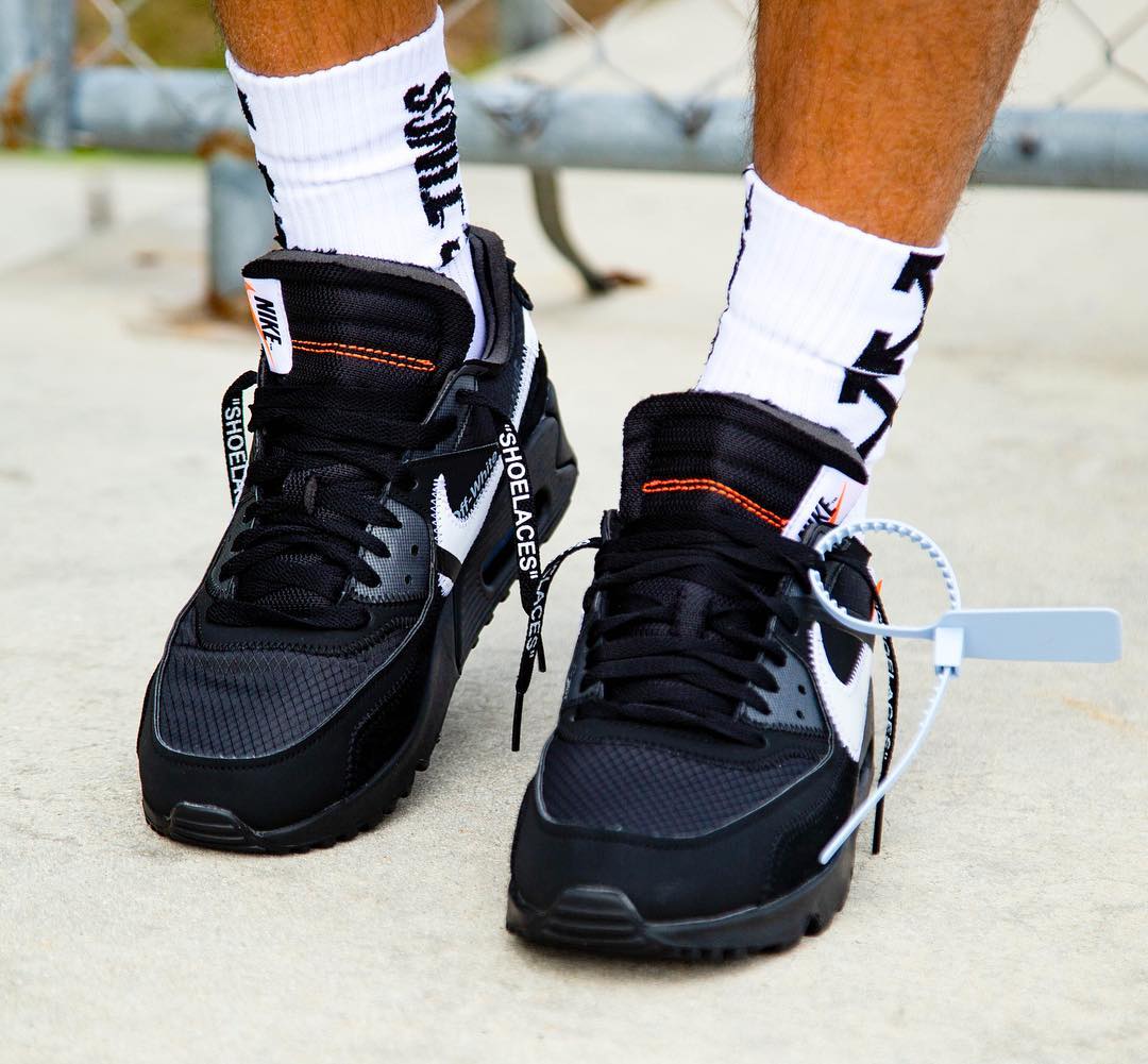 Black/cone' off-white x shop 'air max 90