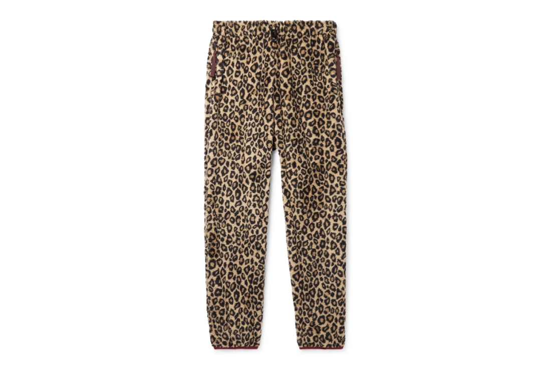 Kapital Leopard Print Fleece Drawstring Trousers