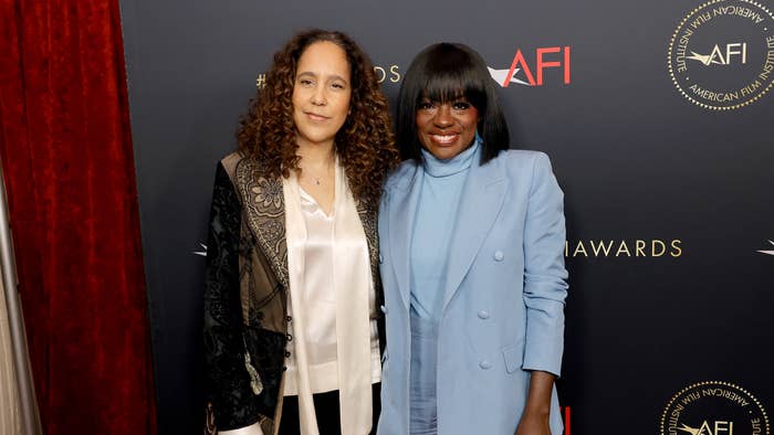 Gina Prince Bythewood and Viola Davis attend the AFI Awards Luncheon at Four Seasons Hotel Los Angeles