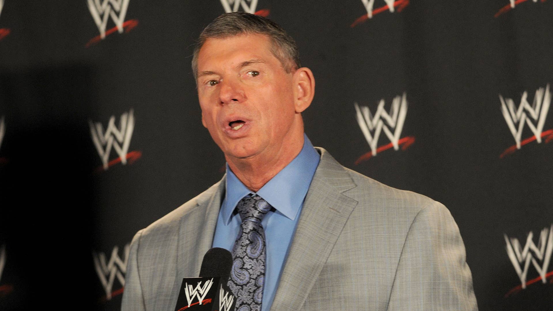 Vince McMahon attends the World Wrestling Entertainment "Denver Debacle" press conference.