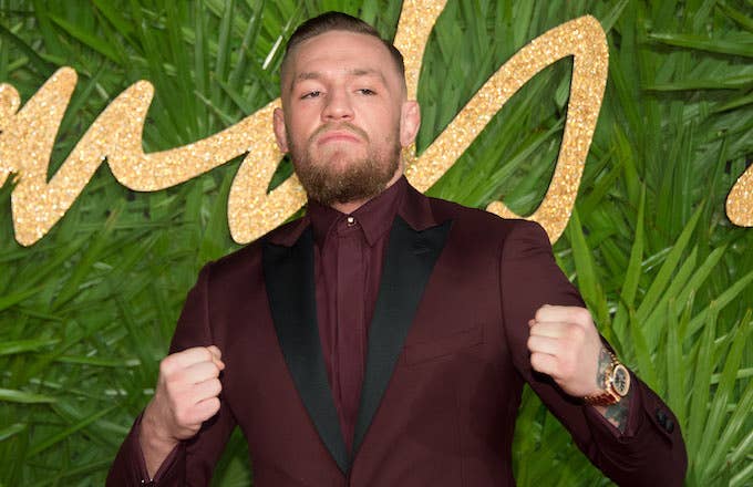 Conor McGregor attends the Fashion Awards 2017 at Royal Albert Hall.