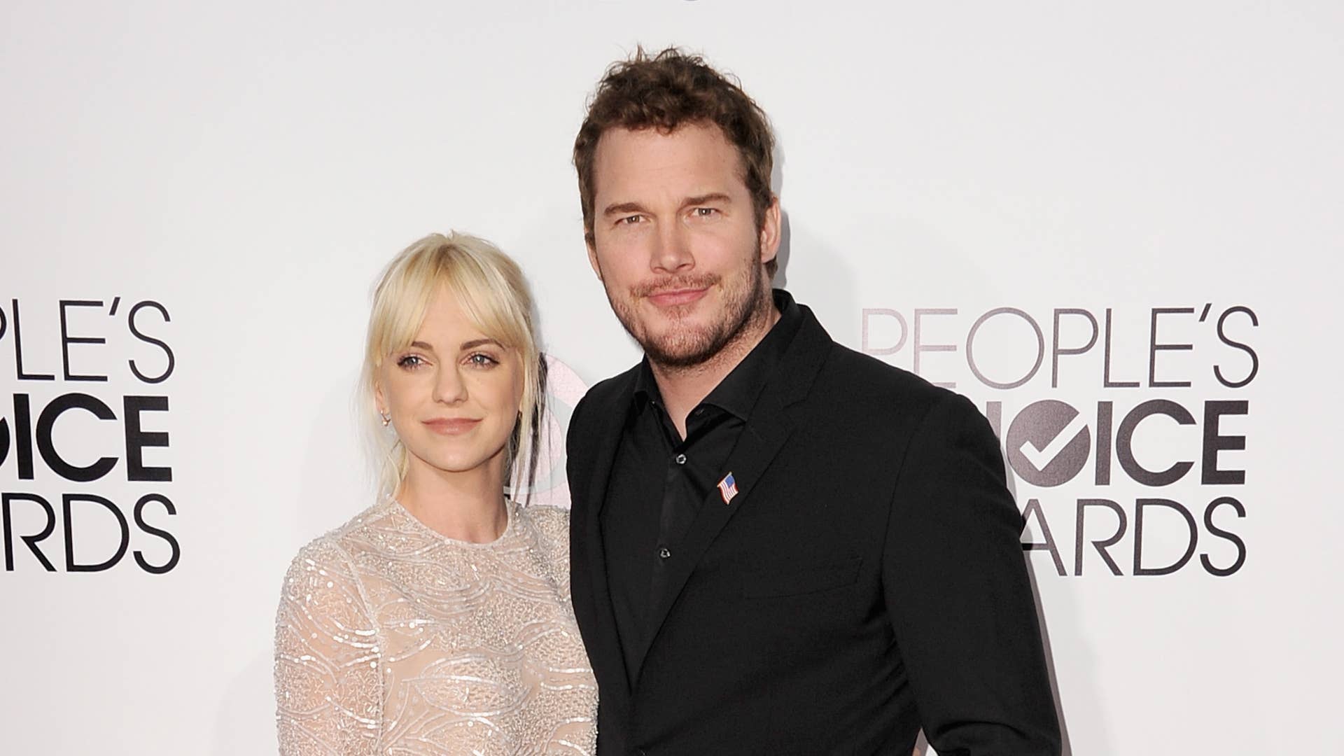 Anna Faris and Chris Pratt attend The 40th Annual People's Choice Awards.