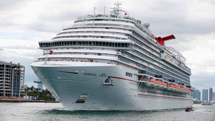 A carnival cruise ship seen in 2018