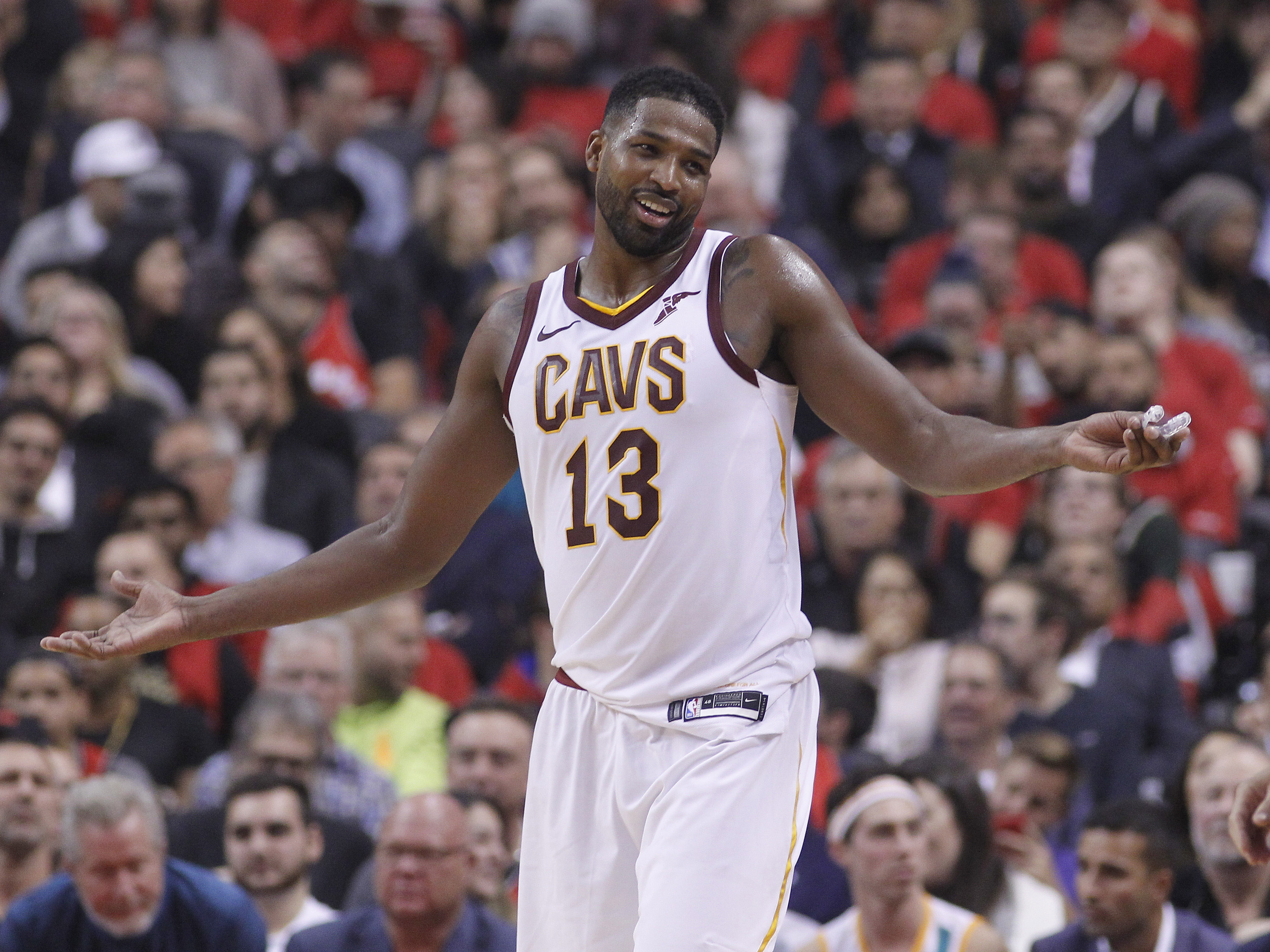 Tristan Thompson Shrug Cavs Raptors 2018