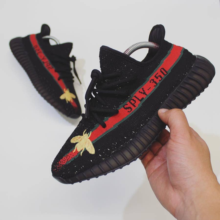 Embroided Gucci Snake Custom Yeezy BOOST 350 V2