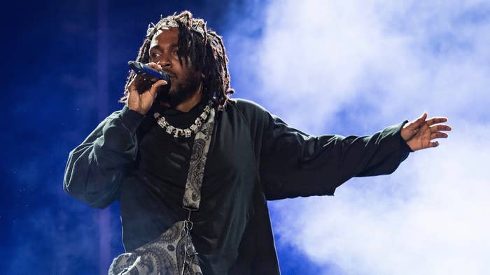 Rapper Kendrick Lamar performs onstage during day three of Rolling Loud Miami 2022