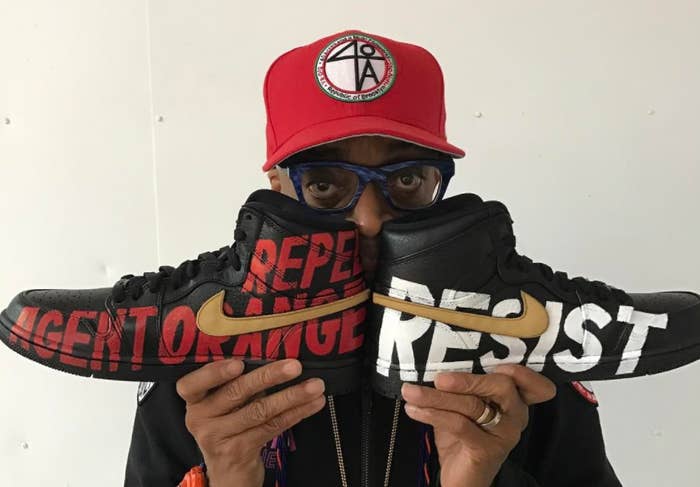 Spike Lee Custom Jordans Protest President Trump