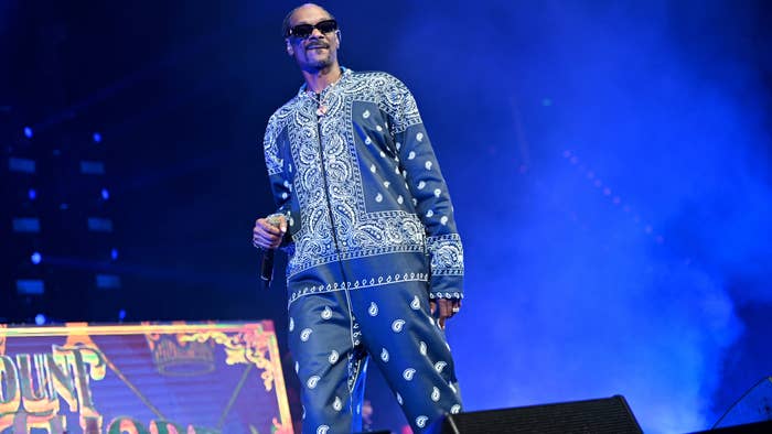 Snoop Dogg is pictured performing live