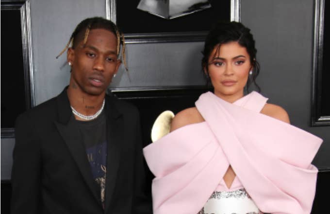 Travis Scott and Kylie Jenner at the GRAMMYS