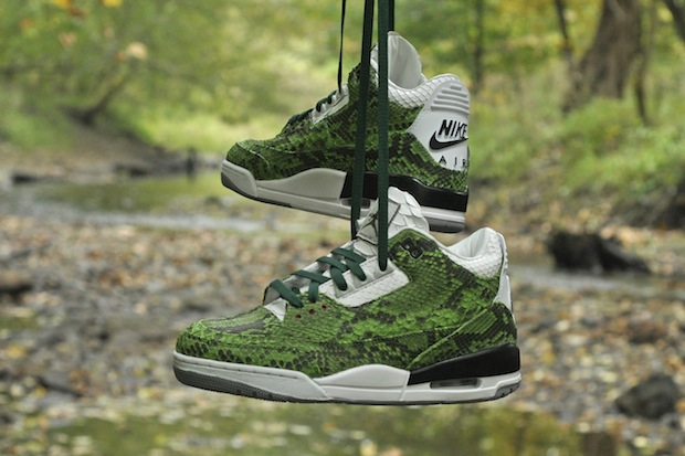 Air jordan 3 outlet grey and green