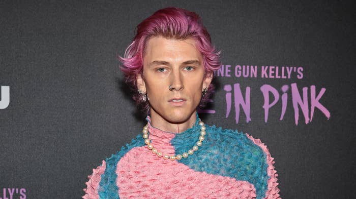 Machine Gun Kelly attends the premiere of his documentary.