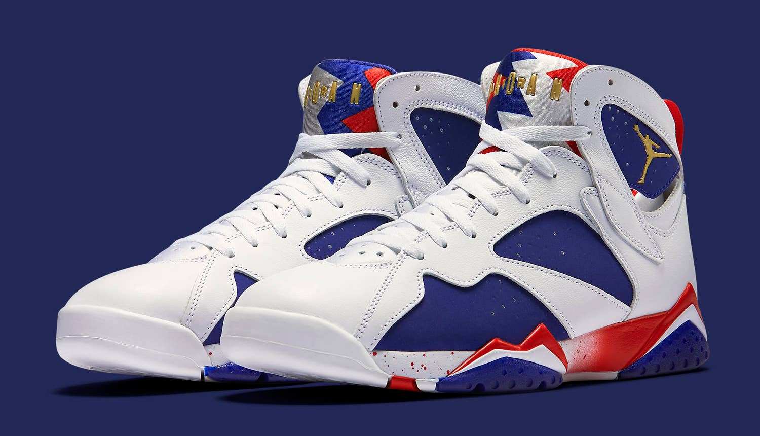 White Shoes Air Jordan 7 Retro (BG) Olympic Alternate