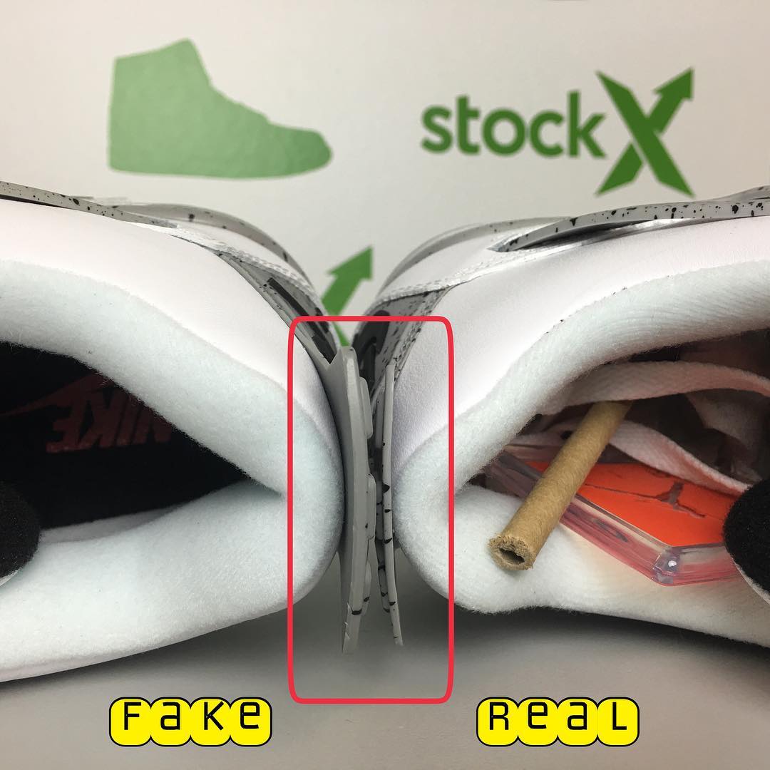 Air Jordan IV 4 &quot;Cement&quot; Real vs. Fake Legit Check: Heel Tab
