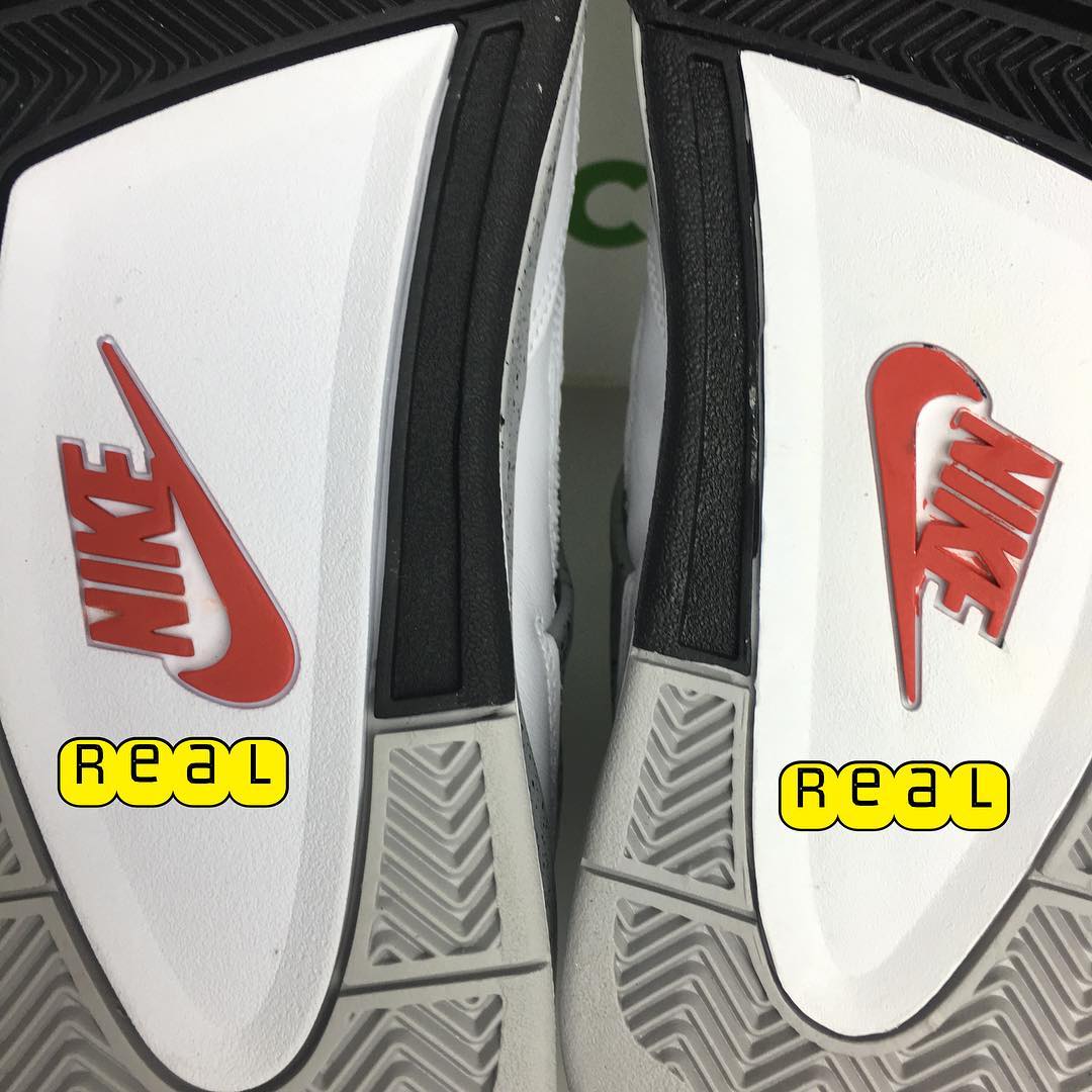 Air Jordan IV 4 &quot;Cement&quot; Real vs. Fake Legit Check: Outsole