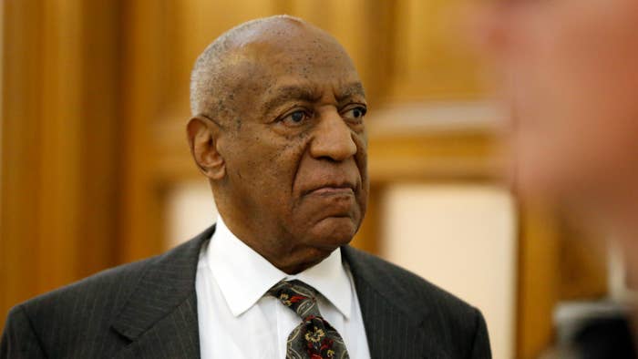 Bill Cosby pictured following conclusion of court hearing.