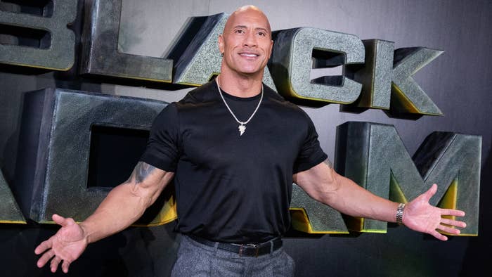 Dwayne Johnson attends the &quot;Black Adam&quot; premiere.