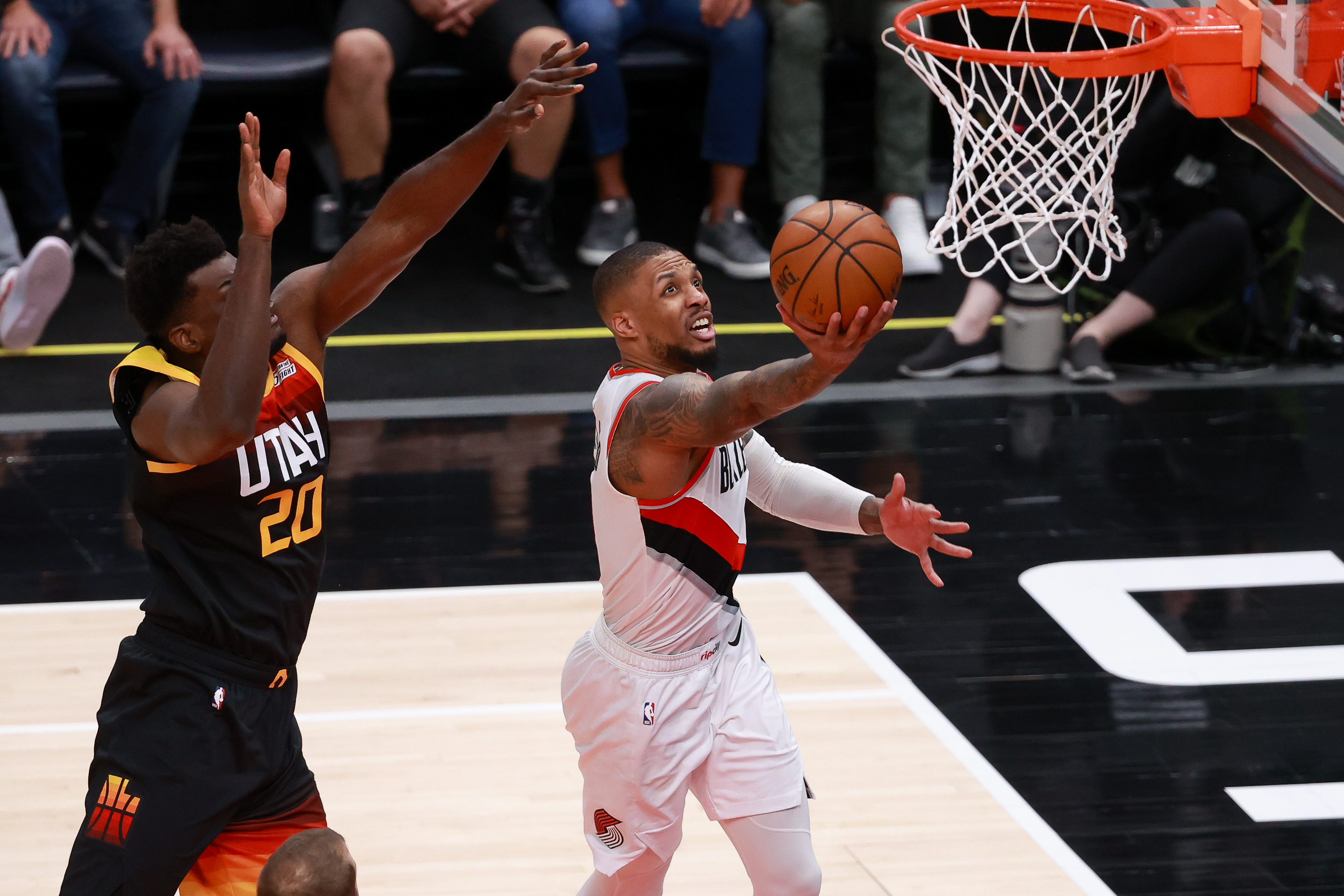 Damian Lillard Layup Blazers Jazz 2021