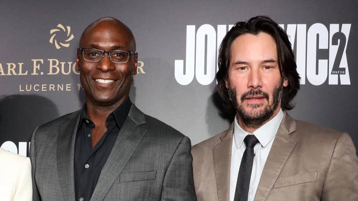 Lance Reddick and Keanu Reeves at &#x27;John Wick 2&#x27; Screening