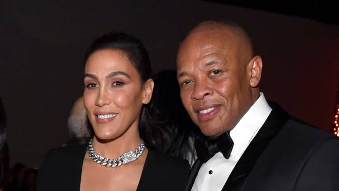 Nicole Young, and Dr. Dre attend Sean Combs 50th Birthday Bash