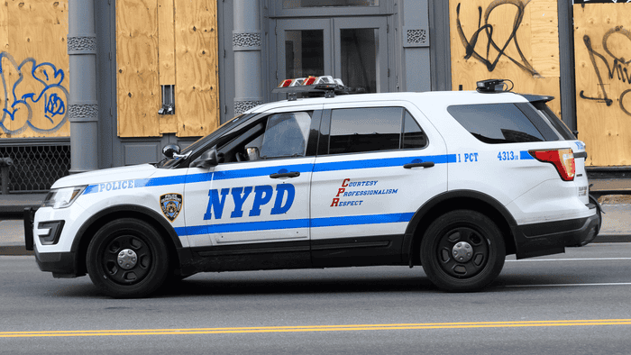 An NYPD SUV