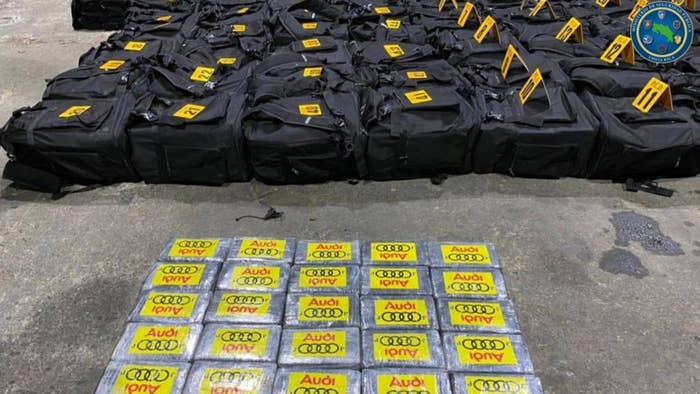 Photo taken from Reuters post on Costa Rican police drug bust of 4.3 tons of cocaine.