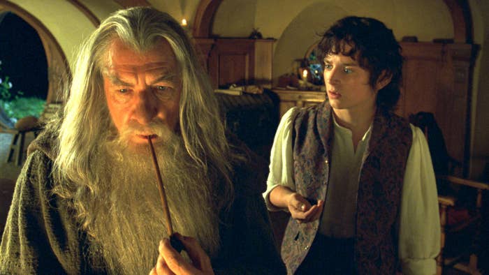 The Lord of the Rings The Fellowship of the Ring.&quot; Pictured is Ian McKellen as Gandalf with Elijah Wood as Frodo.