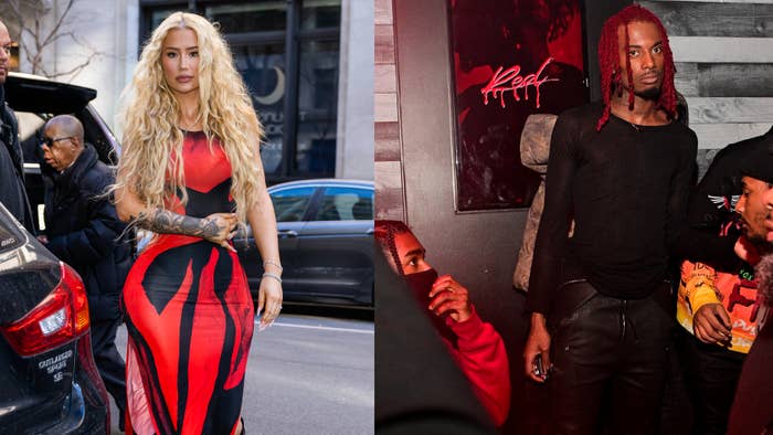 Iggy Azalea and Playboi Carti are pictured in separate images