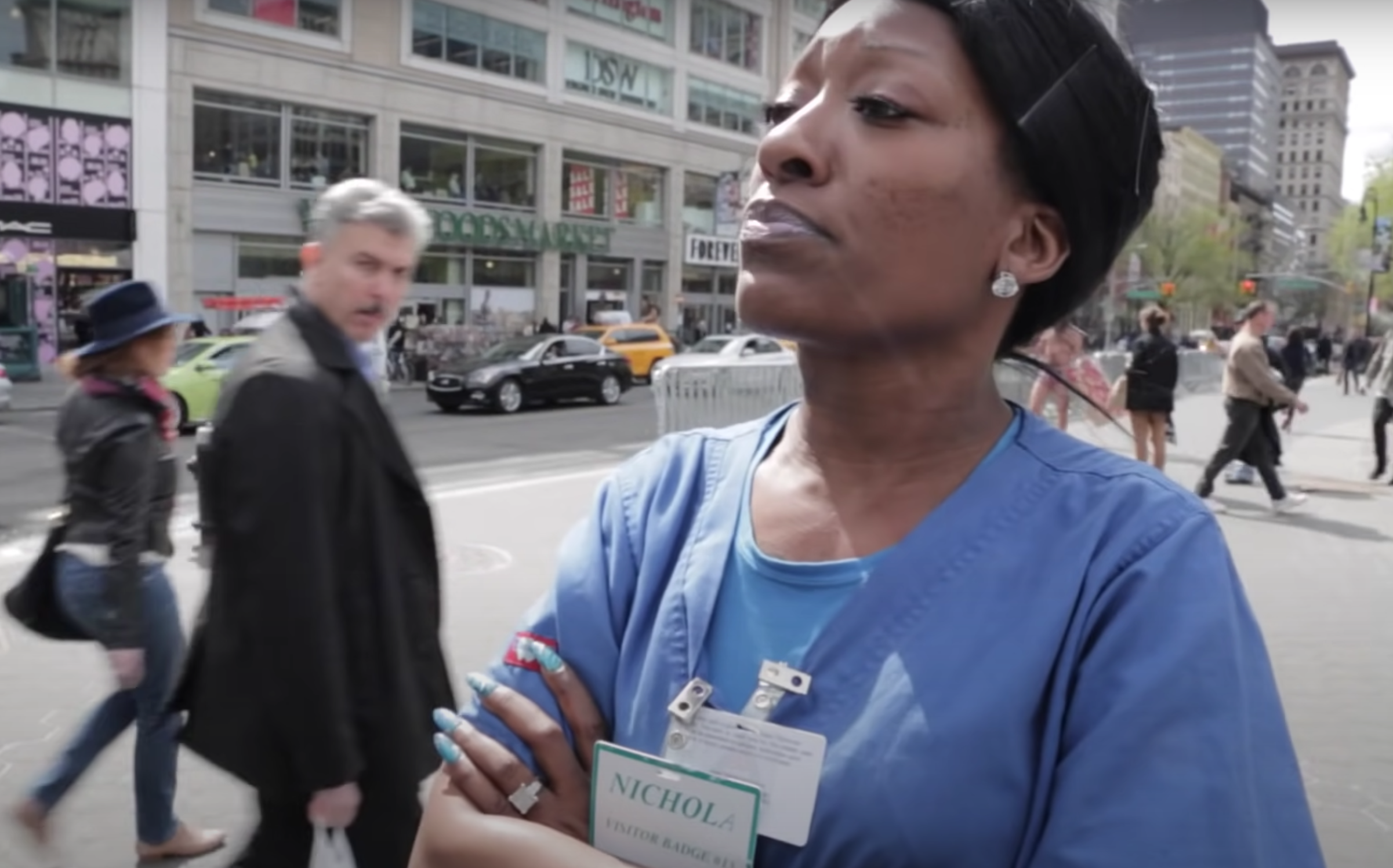 The Queen of Brooklyn is seen in a viral video.
