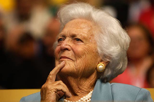 This is a picture of Barbara Bush.