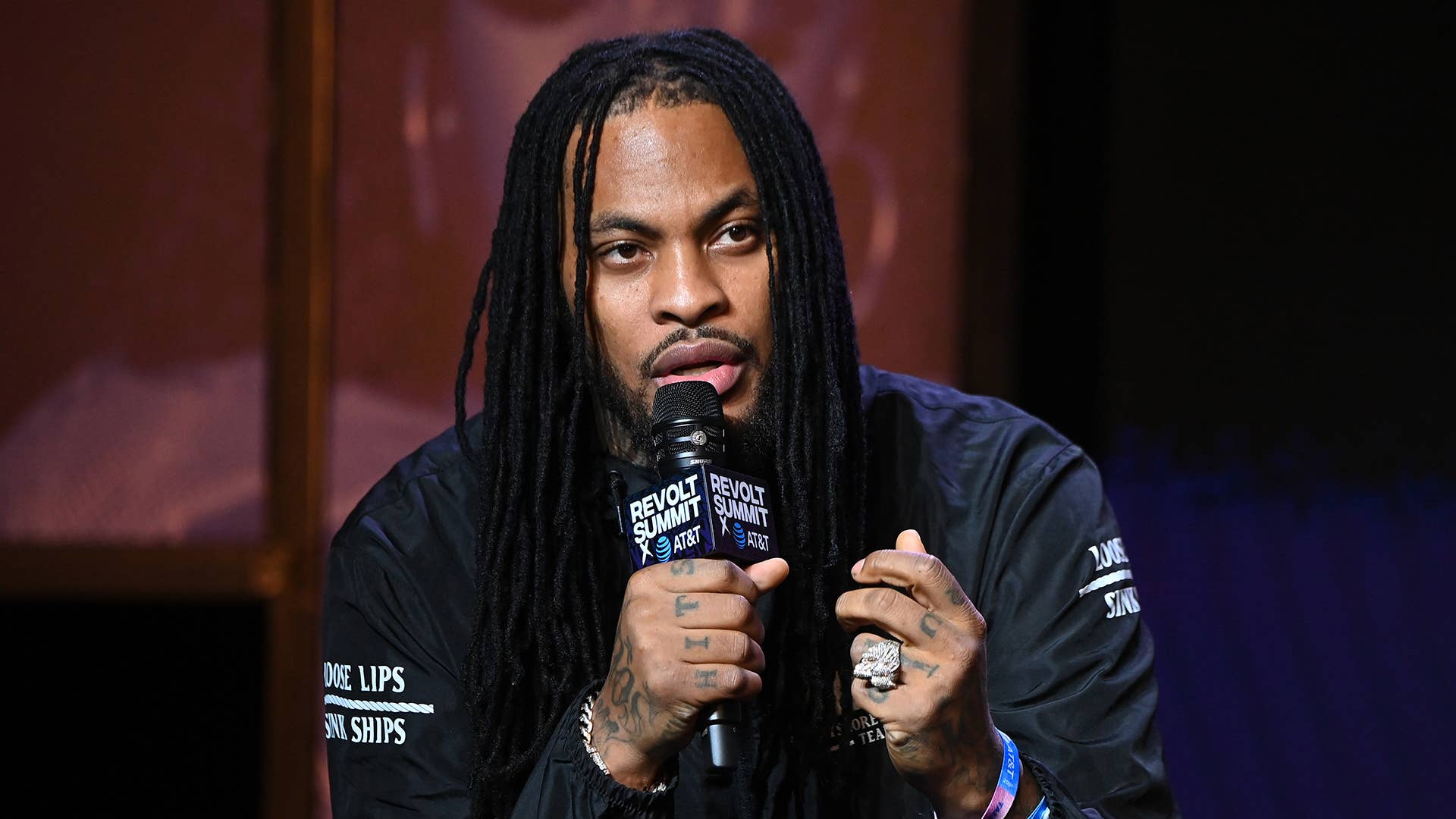 Rapper Waka Flocka Flame speaks onstage at the 2021 REVOLT Summit at 787 Windsor