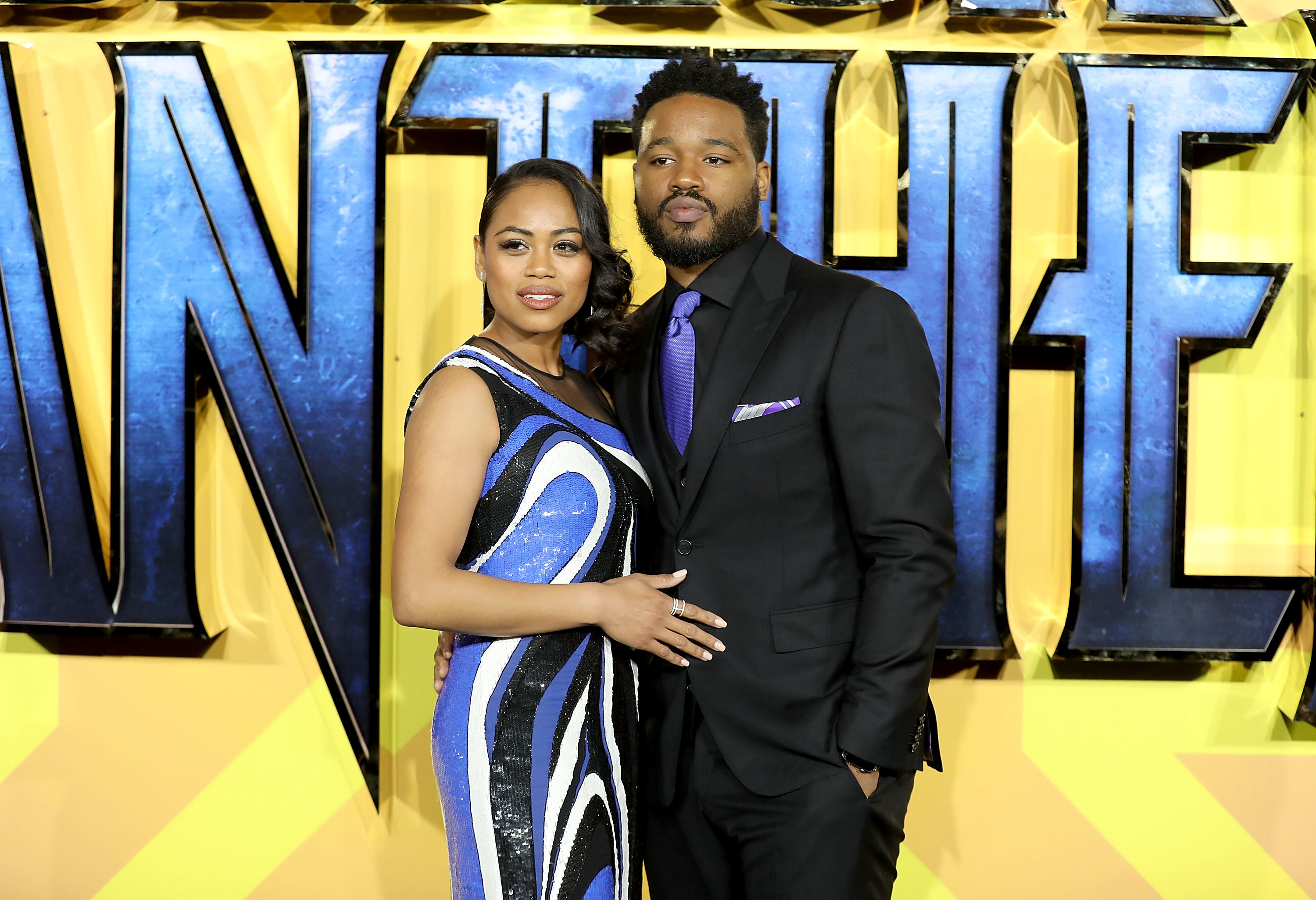 Ryan Coogler and Zinzi Evans attend the European Premiere of &#x27;Black Panther&#x27;