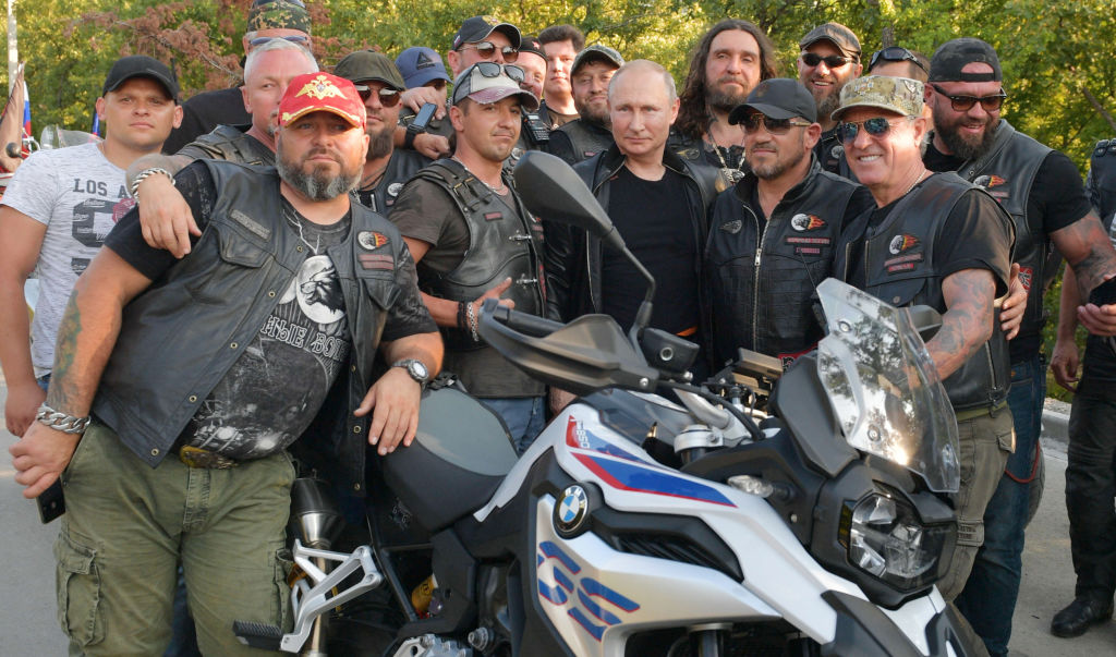 Night Wolves bikers with Putin