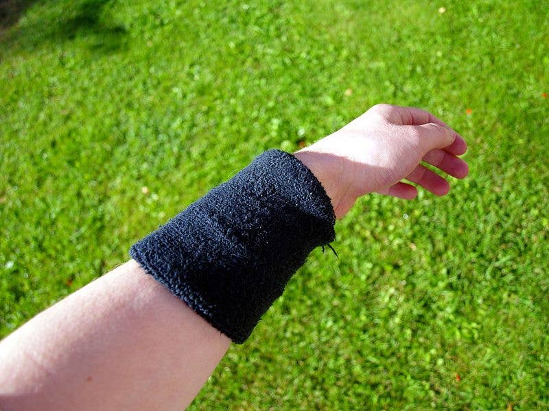 COUVER 9 inch Extra Long Thick Sports Wristband / Sweatband, Black (1  Piece), Wristbands -  Canada