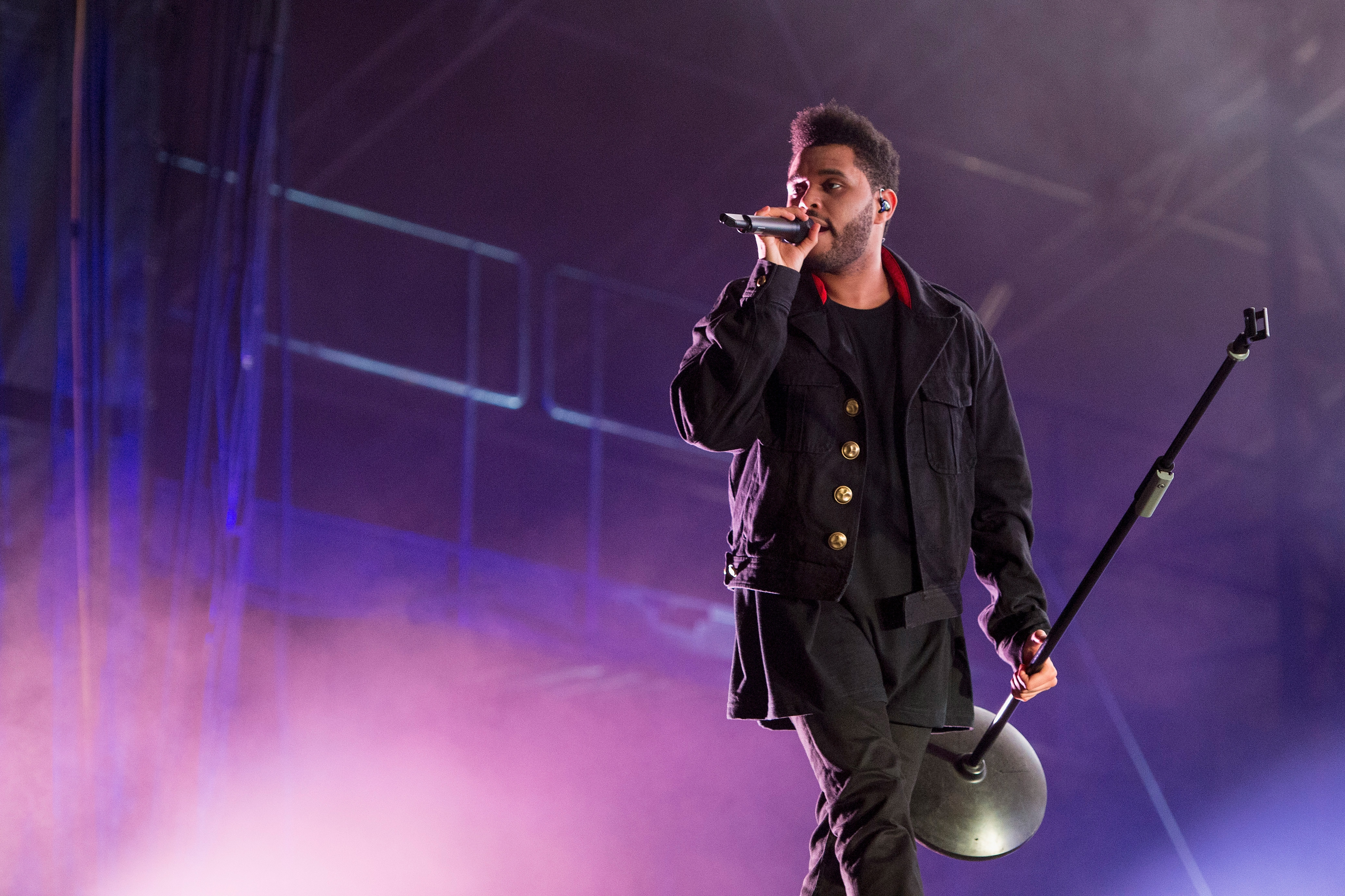 The Weeknd on stage